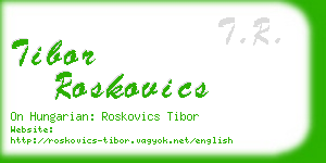 tibor roskovics business card